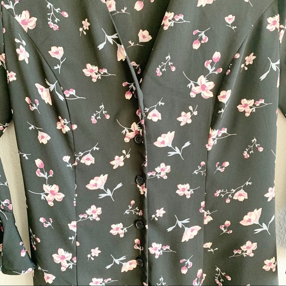 Lulu's Love Blossoms Black Floral Button-Up Dress - Picture 8 of 11